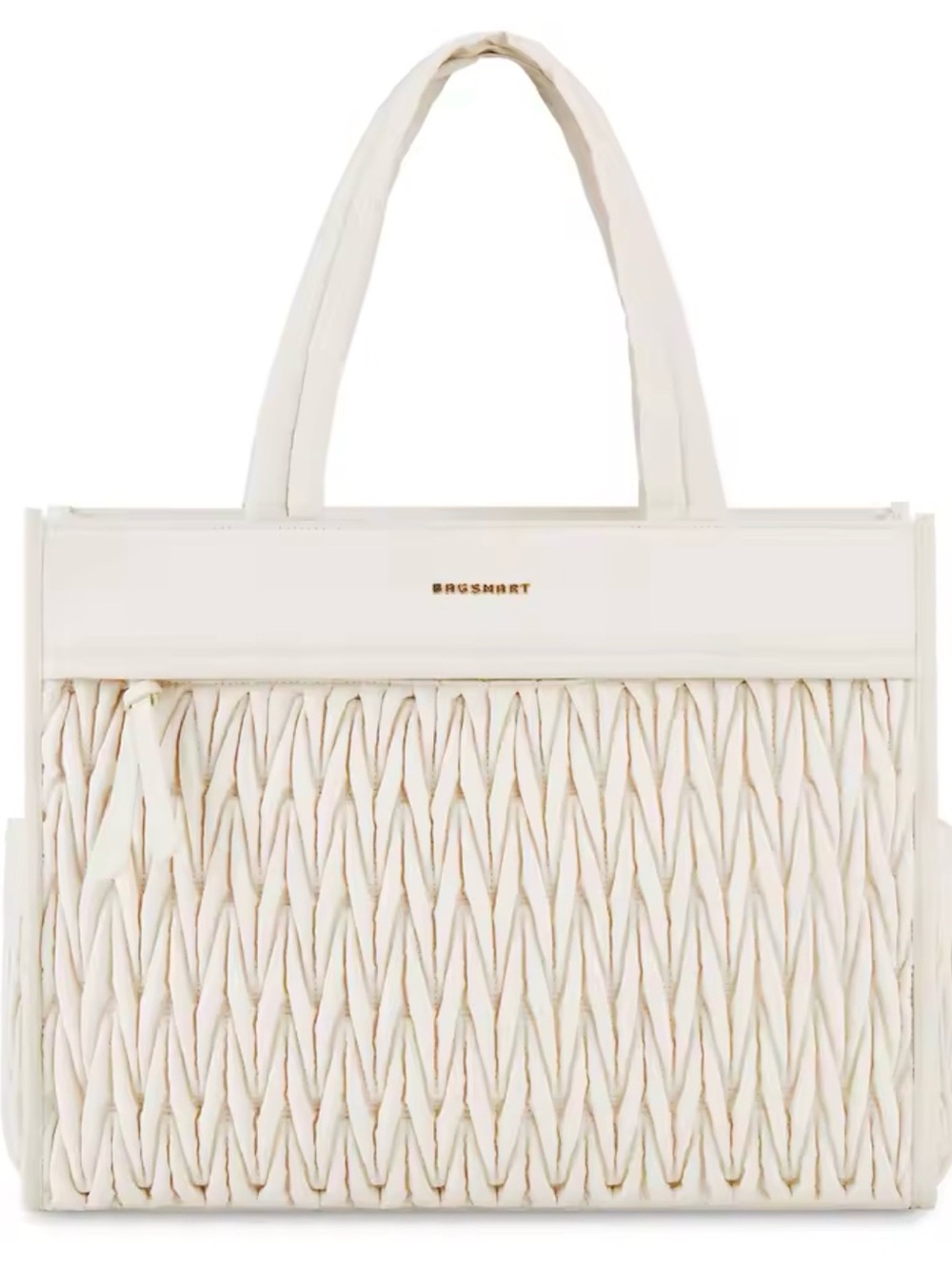 BAGSMART Tote Bag Women Large Tote Bag with Zippe Travel Work